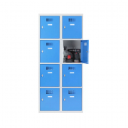 Vestiaire multicases 4 cases électrifié portes en métal