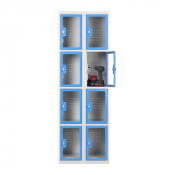 Vestiaire multicases électrifié portes en plexiglass