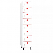Vestiaire multicases en PVC avec 8 cases par colonne