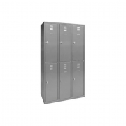 Casier industriel en inox 3 colonnes