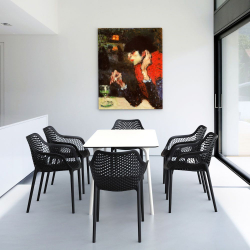 Chaise Empilable Intérieur/Extérieur ARO - Noir - Polypropylène