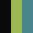 Case Haute : NOIR + Case Milieu : VERT ANIS + Case Basse : BLEU TURQUOISE