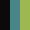Case Haute : NOIR + Case Milieu : BLEU TURQUOISE + Case Basse : VERT ANIS
