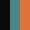Case Haute : NOIR + Case Milieu : BLEU TURQUOISE + Case Basse : ORANGE