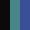 Case Haute : NOIR + Case Milieu : BLEU TURQUOISE + Case Basse : BLEU COBALT