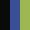 Case Haute : NOIR + Case Milieu : BLEU COBALT + Case Basse : VERT ANIS