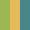 Case Haute : VERT ANIS + Case Milieu : JAUNE MELON + Case Basse : BLEU TURQUOISE
