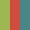 Case Haute : VERT ANIS + Case Milieu : ROUGE + Case Basse : BLEU TURQUOISE