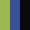 Case Haute : VERT ANIS + Case Milieu : BLEU COBALT + Case Basse : NOIR