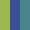 Case Haute : VERT ANIS + Case Milieu : BLEU COBALT + Case Basse : BLEU TURQUOISE