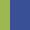 Case Haute : VERT ANIS + Case Milieu : BLEU COBALT + Case Basse : BLEU COBALT