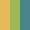 Case Haute : JAUNE MELON + Case Milieu : VERT ANIS + Case Basse : BLEU TURQUOISE