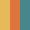 Case Haute : JAUNE MELON + Case Milieu : ORANGE + Case Basse : BLEU TURQUOISE