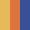 Case Haute : JAUNE MELON + Case Milieu : ORANGE + Case Basse : BLEU COBALT