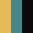 Case Haute : JAUNE MELON + Case Milieu : BLEU TURQUOISE + Case Basse : NOIR