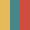 Case Haute : JAUNE MELON + Case Milieu : BLEU TURQUOISE + Case Basse : ROUGE