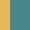 Case Haute : JAUNE MELON + Case Milieu : BLEU TURQUOISE + Case Basse : BLEU TURQUOISE