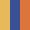 Case Haute : JAUNE MELON + Case Milieu : BLEU COBALT + Case Basse : ORANGE