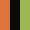Case Haute : ORANGE + Case Milieu : NOIR + Case Basse : VERT ANIS