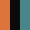 Case Haute : ORANGE + Case Milieu : NOIR + Case Basse : BLEU TURQUOISE
