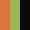 Case Haute : ORANGE + Case Milieu : VERT ANIS + Case Basse : NOIR