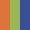 Case Haute : ORANGE + Case Milieu : VERT ANIS + Case Basse : BLEU COBALT
