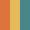 Case Haute : ORANGE + Case Milieu : JAUNE MELON + Case Basse : BLEU TURQUOISE