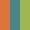 Case Haute : ORANGE + Case Milieu : BLEU TURQUOISE + Case Basse : VERT ANIS