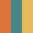 Case Haute : ORANGE + Case Milieu : BLEU TURQUOISE + Case Basse : JAUNE MELON
