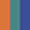 Case Haute : ORANGE + Case Milieu : BLEU TURQUOISE + Case Basse : BLEU COBALT