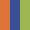 Case Haute : ORANGE + Case Milieu : BLEU COBALT + Case Basse : VERT ANIS