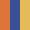 Case Haute : ORANGE + Case Milieu : BLEU COBALT + Case Basse : JAUNE MELON