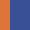 Case Haute : ORANGE + Case Milieu : BLEU COBALT + Case Basse : BLEU COBALT
