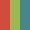 Case Haute : ROUGE + Case Milieu : VERT ANIS + Case Basse : BLEU TURQUOISE
