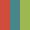 Case Haute : ROUGE + Case Milieu : BLEU TURQUOISE + Case Basse : VERT ANIS