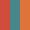 Case Haute : ROUGE + Case Milieu : BLEU TURQUOISE + Case Basse : ORANGE