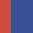 Case Haute : ROUGE + Case Milieu : BLEU COBALT + Case Basse : BLEU COBALT