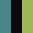 Case Haute : BLEU TURQUOISE + Case Milieu : NOIR + Case Basse : VERT ANIS
