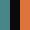 Case Haute : BLEU TURQUOISE + Case Milieu : NOIR + Case Basse : ORANGE