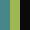 Case Haute : BLEU TURQUOISE + Case Milieu : VERT ANIS + Case Basse : NOIR