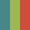 Case Haute : BLEU TURQUOISE + Case Milieu : VERT ANIS + Case Basse : ROUGE