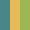 Case Haute : BLEU TURQUOISE + Case Milieu : JAUNE MELON + Case Basse : VERT ANIS