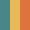 Case Haute : BLEU TURQUOISE + Case Milieu : JAUNE MELON + Case Basse : ORANGE