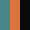 Case Haute : BLEU TURQUOISE + Case Milieu : ORANGE + Case Basse : NOIR