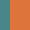 Case Haute : BLEU TURQUOISE + Case Milieu : ORANGE + Case Basse : ORANGE