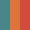 Case Haute : BLEU TURQUOISE + Case Milieu : ORANGE + Case Basse : ROUGE
