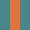Case Haute : BLEU TURQUOISE + Case Milieu : ORANGE + Case Basse : BLEU TURQUOISE