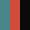 Case Haute : BLEU TURQUOISE + Case Milieu : ROUGE + Case Basse : NOIR