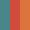 Case Haute : BLEU TURQUOISE + Case Milieu : ROUGE + Case Basse : ORANGE