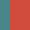 Case Haute : BLEU TURQUOISE + Case Milieu : ROUGE + Case Basse : ROUGE